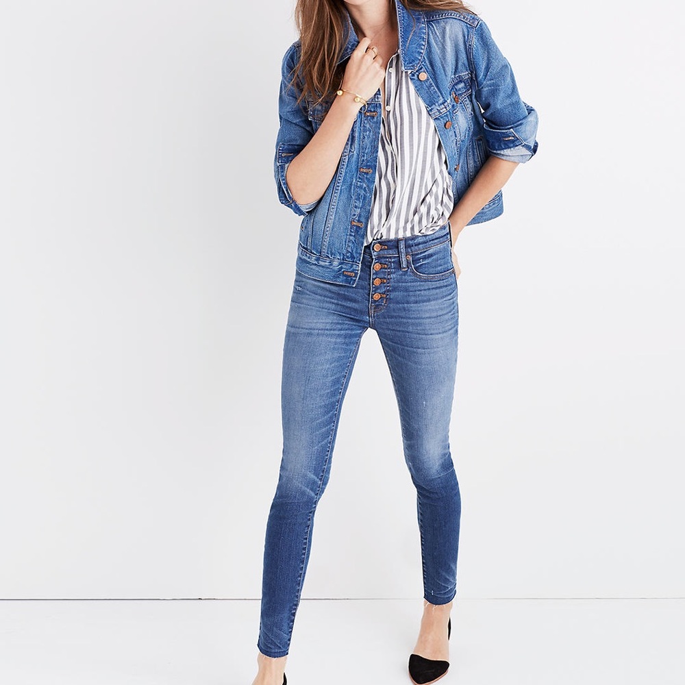 Madewell 9” High Rise Skinny - size 25 / raw hem